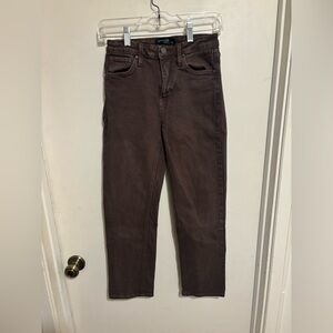 Women’s Mid-Rise Dark Brown Straight Jeans